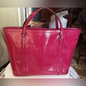 Authentic Gucci Vibrant Pink Tote Bag